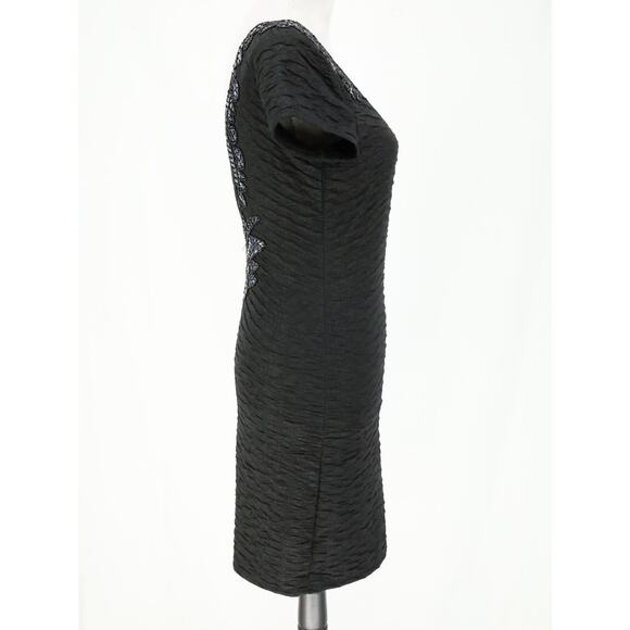 Free People Dress Womens Small Black Beaded Stretch Knit Open Back Fitted Lbd - Picture 11 of 15